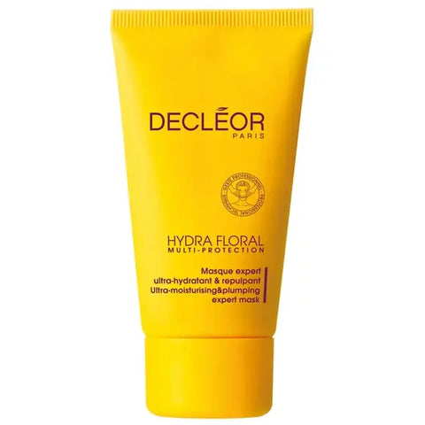Decleor Hydra Floral Masque 50ml in a sleek jar, featuring a hydrating floral mask for radiant skin, displayed on a neutral background.