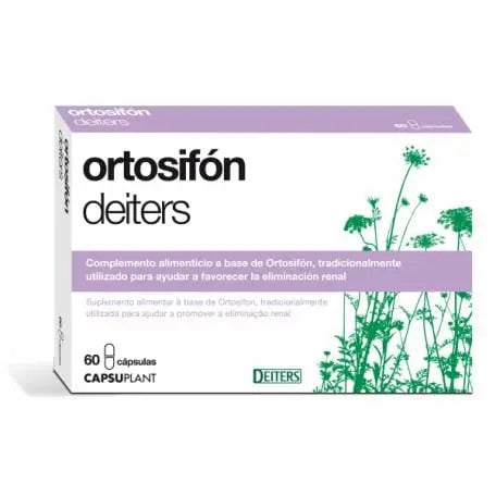 Deiters Cap Ortosifon 60 capsules by Jag Couture London New York, showing the supplement bottle with label and cap.