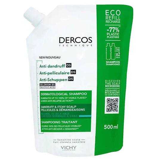 Dercos Anti-dandruff Shampoo Normal To Oily Hair Ecorefill 500ml Jag Couture London - New York