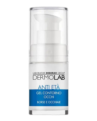 Dermolab Dh Dlab Viso Gel Contorno Ojos Anti Edad by Jag Couture London, close-up of eye contour gel in a sleek tube.