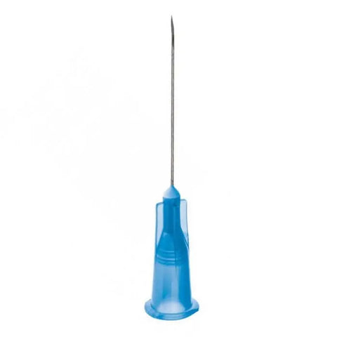 Disposable ICO 0.6x25 Luer needles by Jag Couture London New York, sterile medical needles for injections.