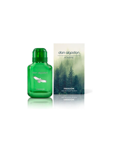 Don Algodón D Algodon Man Freedom 30ml perfume bottle by Jag Couture London New York, with sleek design and clear label.