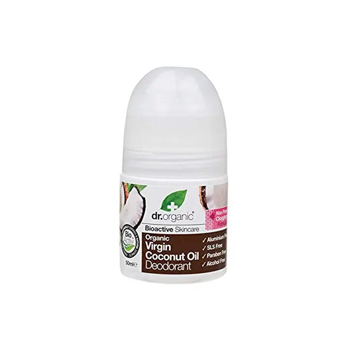 Dr Organic Virgin Coconut Oil Deodorant  Roll On 50ml Jag Couture London - New York