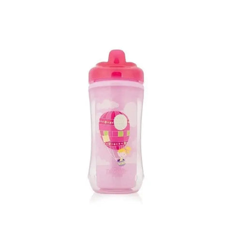 Dr. Brown's thermal tumbler with spout by Jag Couture London-New York, featuring a sleek design and spill-proof lid.