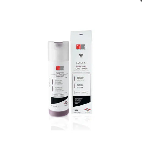 Ds Radia Purifying Conditioner by Jag Couture London, showing 205ml bottle with sleek packaging and product label.