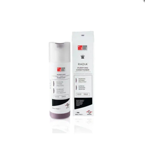 Ds Radia Purifying Conditioner by Jag Couture London New York, 205ml bottle, showing the sleek packaging and label design.