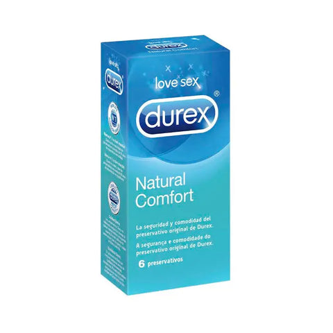 Durex Natural 6 preservative condoms by Jag Couture London New York, showing the condom packaging and branding.