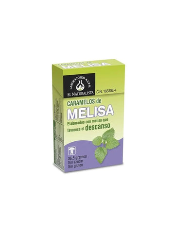 El Natural Caramelos Melisa Stevia in 36.5g package, herbal candies by Jag Couture London New York, showing the colorful candies in a wrapper.