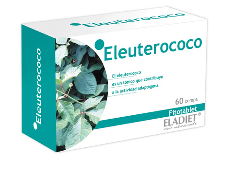 Eladiet Eleuterococo Fitotablet 60 capsules, dietary supplement with natural eleutero root extract, by Jag Couture London New York