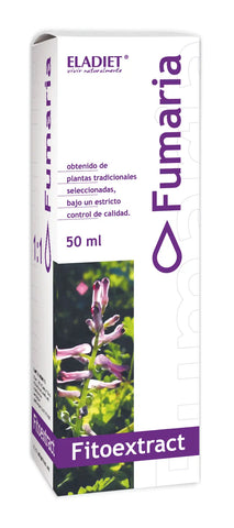 Eladiet Fitoextrac Fumaria 50ml bottle, herbal supplement by Jag Couture London New York, with label and dropper cap visible.