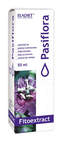 Eladiet Fitoextrac Pasiflora herbal extract bottle from Jag Couture London-New York, 50ml, featuring a dark glass bottle with label.