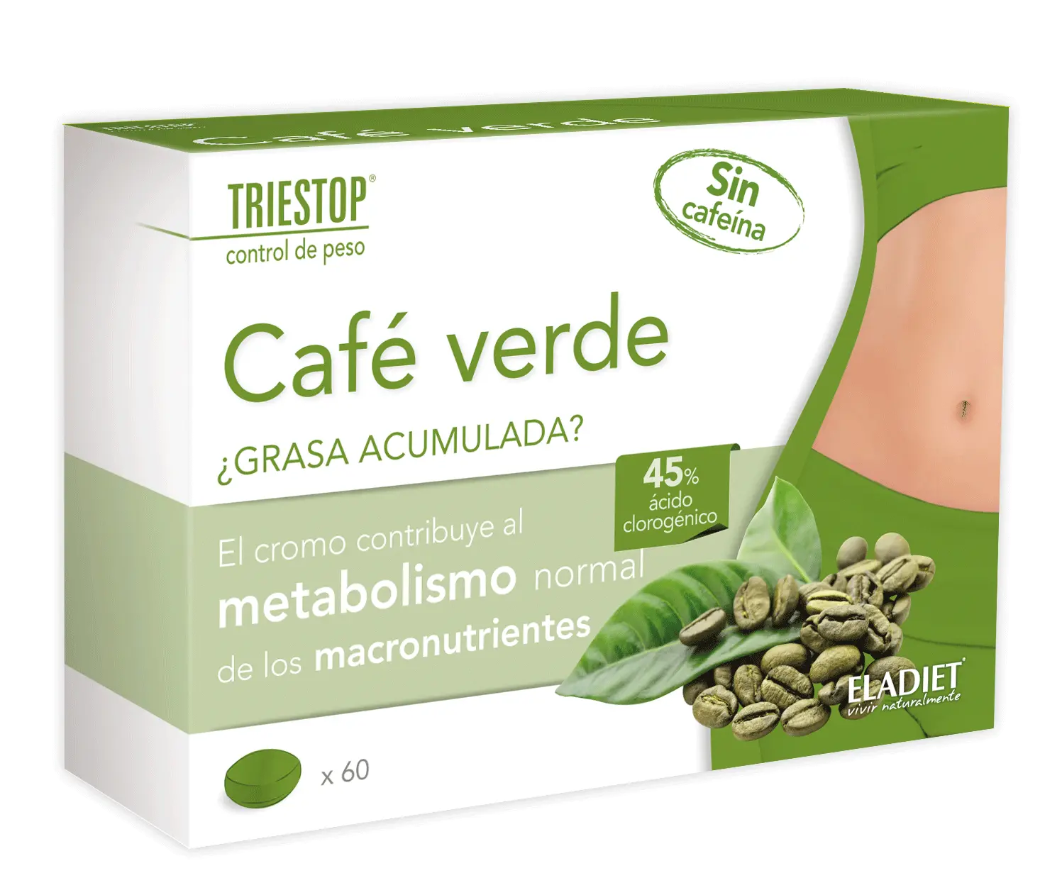 Eladiet Triestop Cafe Verde Sin Cafeina 60 Comp Jag Couture London - New York