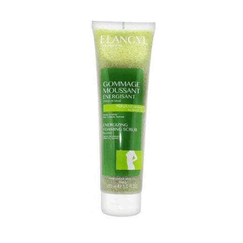 Elancyl Energizing Foaming Scrub 150ml from Jag Couture London New York, showing the white foaming scrub in a sleek container.