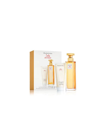 Elizabeth Arden 5th Avenue and Arden Eau de Parfum 125ml body set by Jag Couture London - New York, featuring elegant perfume bottles.