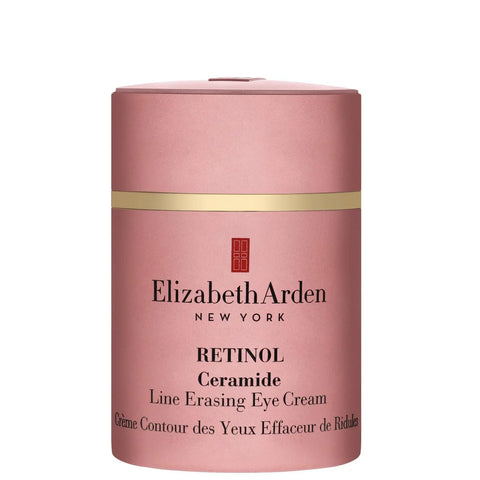 Elizabeth Arden Ceramide Retinol Eye Treatment in 15ml jar, showcasing the luxurious eye cream with sleek packaging.