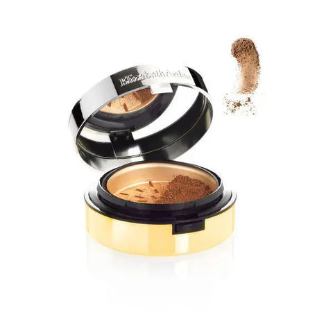 Elizabeth Arden Arden Maq Powder Pure Finish Mineral Sha compact with smooth, pressed mineral powder in a sleek compact.