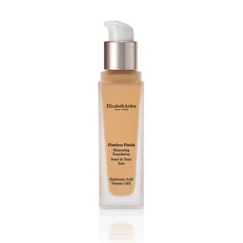 Elizabeth Arden Flawless Finish Base in shade 310c, a smooth liquid foundation bottle by Jag Couture London New York.