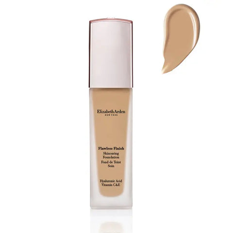 Elizabeth Arden Flawless Finish Skincaring Foundation 260N in 30ml bottle, with a sleek compact design and subtle branding.
