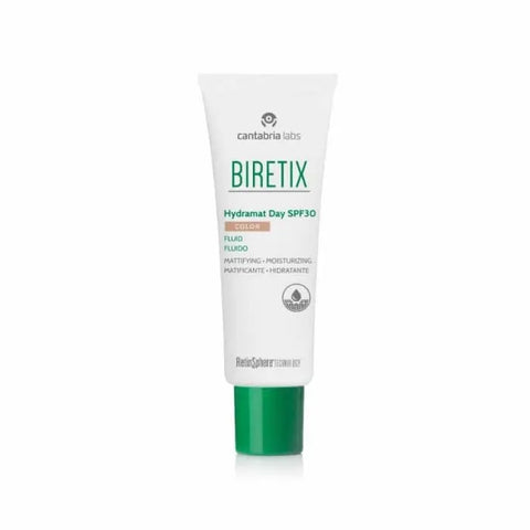 Endocare Biretix Hydramat Day SPF30 Color Fluid 50ml, a lightweight skincare product with tinted formula and sun protection.