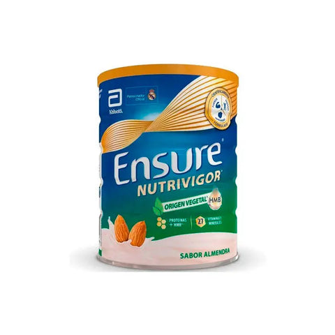 Ensure Nutrivigor vegetable origin almond flavor 400g jar by Jag Couture London New York, showing the product label and packaging.