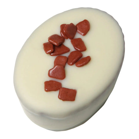 White chocolate champagne-flavored marzipan Eperni by Jag Couture London, 22.5g, showcasing the elegant confection with smooth texture.
