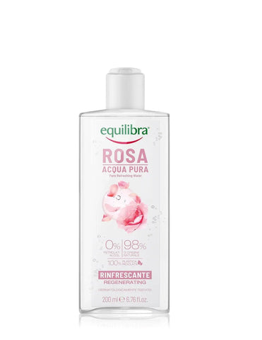 Equilibra Hyaluronic Pure Water 200ml bottle with clear liquid, branded by Jag Couture London New York.