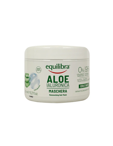 Equilibra Aloe Hyaluronic Dermo mask by Jag Couture London New York, showing a skincare mask with aloe and hyaluronic acid ingredients.