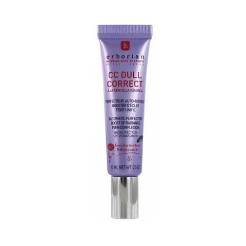 Erborian CC Dull Correct 15ml tube, a skincare product by Jag Couture London New York, displayed with its packaging.