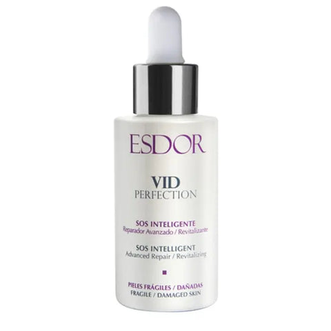 Esdor Intelligent SOS Vid Perfection Serum 30ml by Jag Couture London New York, featuring a sleek glass bottle with dropper cap.