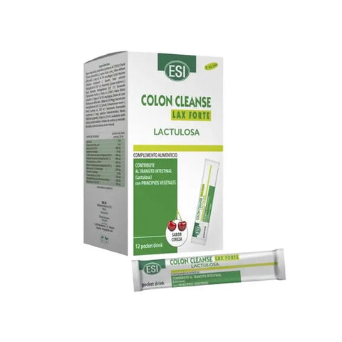 Esi Colon Cleanse Lax Forte Lactulosa pocket drink 12 units, a dietary supplement for digestive health by Jag Couture London New York.