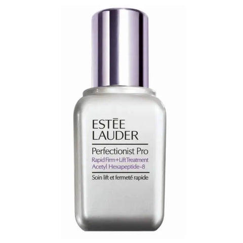 Estée Lauder Perfectionist Pro Rapid Lifting Serum 50ml bottle displayed with branding, showcasing sleek packaging and product label.