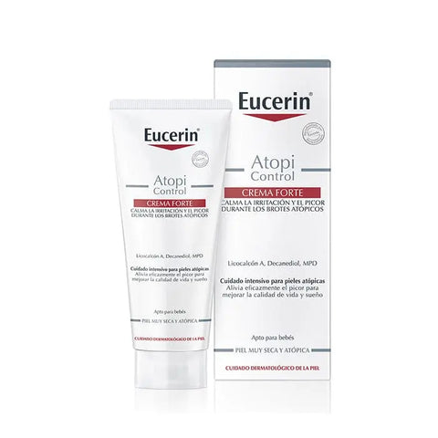 Eucerin Atopi Control Strong Cream 100ml in a tube, designed for sensitive and atopic skin relief, by Jag Couture London New York