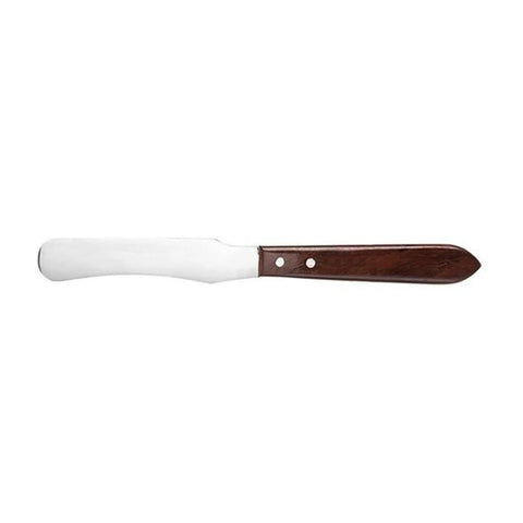 Metal spatula for wax with wooden handle by Eurostil, ideal for hair or beauty treatments, in a single unit.