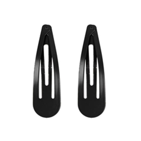 Eurostil color black ranitas 5cm hair accessories in a carton, by Jag Couture London New York, shown in a close-up image.
