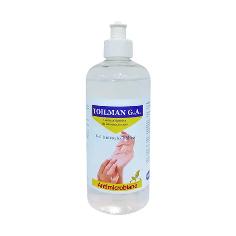 Eya Hydroalcoholic Gel 500ml bottle by Jag Couture London New York, clear gel with pump dispenser for hand sanitization.