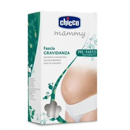 Pregnancy support band by Chicco, L size, designed for pregnant women, with adjustable straps and comfortable fabric from Jag Couture London.
