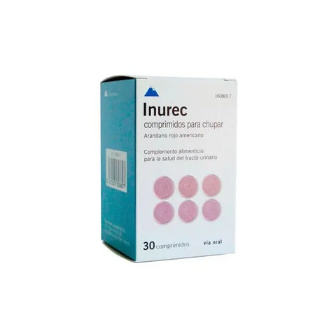 Farmasierra Inurec orange flavor supplement in a white bottle with 30 tablets, branded by Jag Couture London New York.