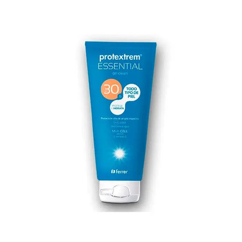 Ferrer Protextrem Essential Gel Cream with SPF30 in 200ml jar, hydrating skincare product by Jag Couture London New York.