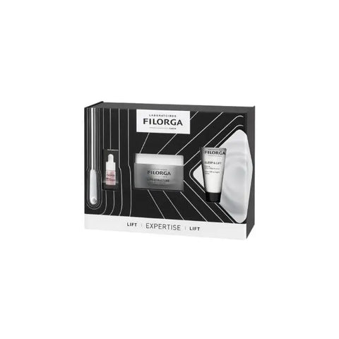 Set of three Filorga Lift Structure Chest creams in 50ml jars by Jag Couture London New York, displayed together.