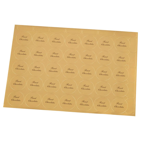 Assorted Jag Couture London New York chocolate stickers with elegant designs on a white background