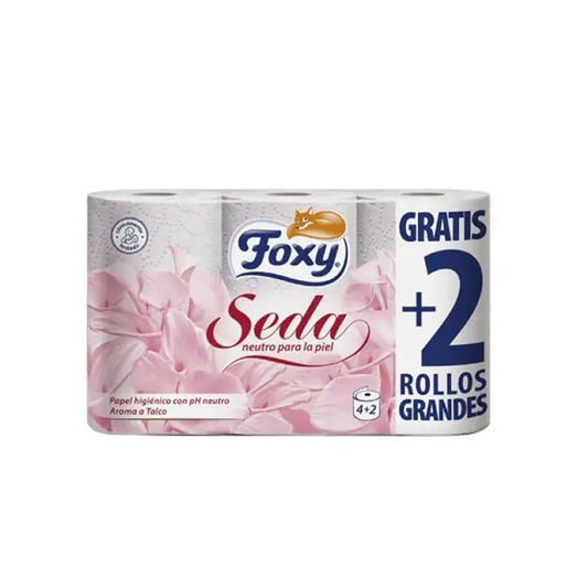 Foxy Silk Toilet Paper 3 Layers 4 + 2 Rolls Jag Couture London - New York