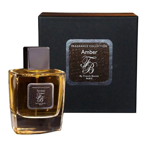 Franck Boclet Amber Eau De Parfum spray bottle from the fragrance collection, 100ml, displayed with elegant packaging.