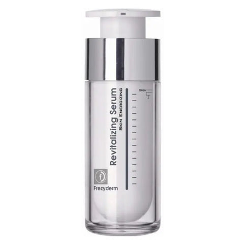 Frezyderm Revitalizing Serum 30ml by Jag Couture London New York, featuring a sleek bottle and clear serum inside.