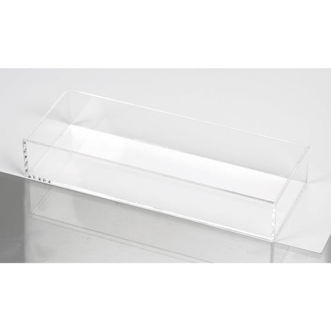 Clear Perspex tray by Jag Couture London fits 9 Van Roy 6-pack containers, featuring a sleek, transparent design for organized storage.