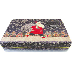 Christmas Santa tin of vanilla fudge