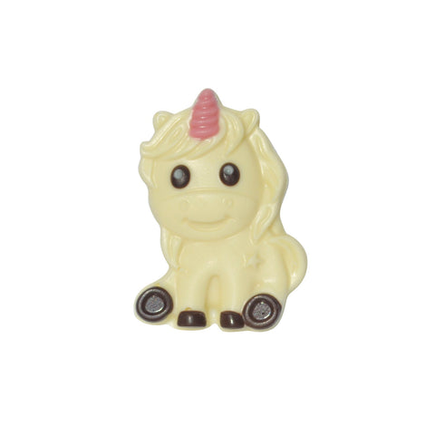 Decorated white chocolate unicorn shaped candies from Jag Couture London, approximately 47 pieces, featuring colorful details.