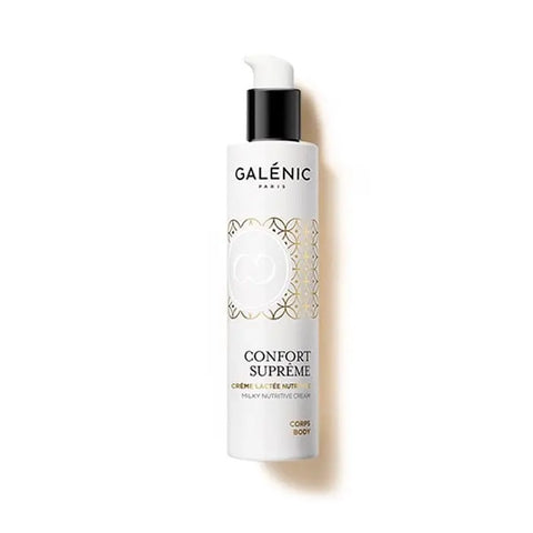 Galenic Confort Supreme Corps Milky Nutritive Cream 200ml in a sleek jar, designed for nourishing and hydrating the body skin.