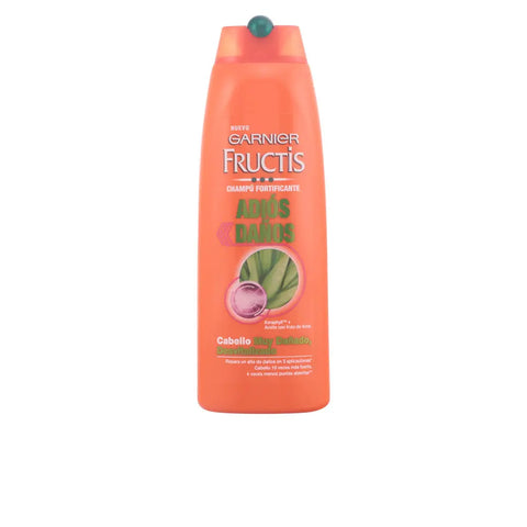 Garnier Fructis Goodbye Damage shampoo for very damaged hair, 300ml bottle, displayed with brand label.