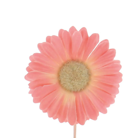 Pink Germini flower decoration by Jag Couture London, 13x6.5cm, featuring detailed pink flower with realistic petals.