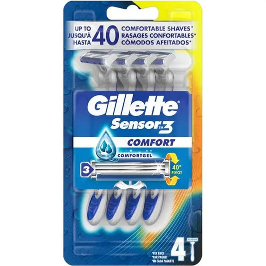 Gillette Sensor3 Comfortgel x4 Jag Couture London - New York